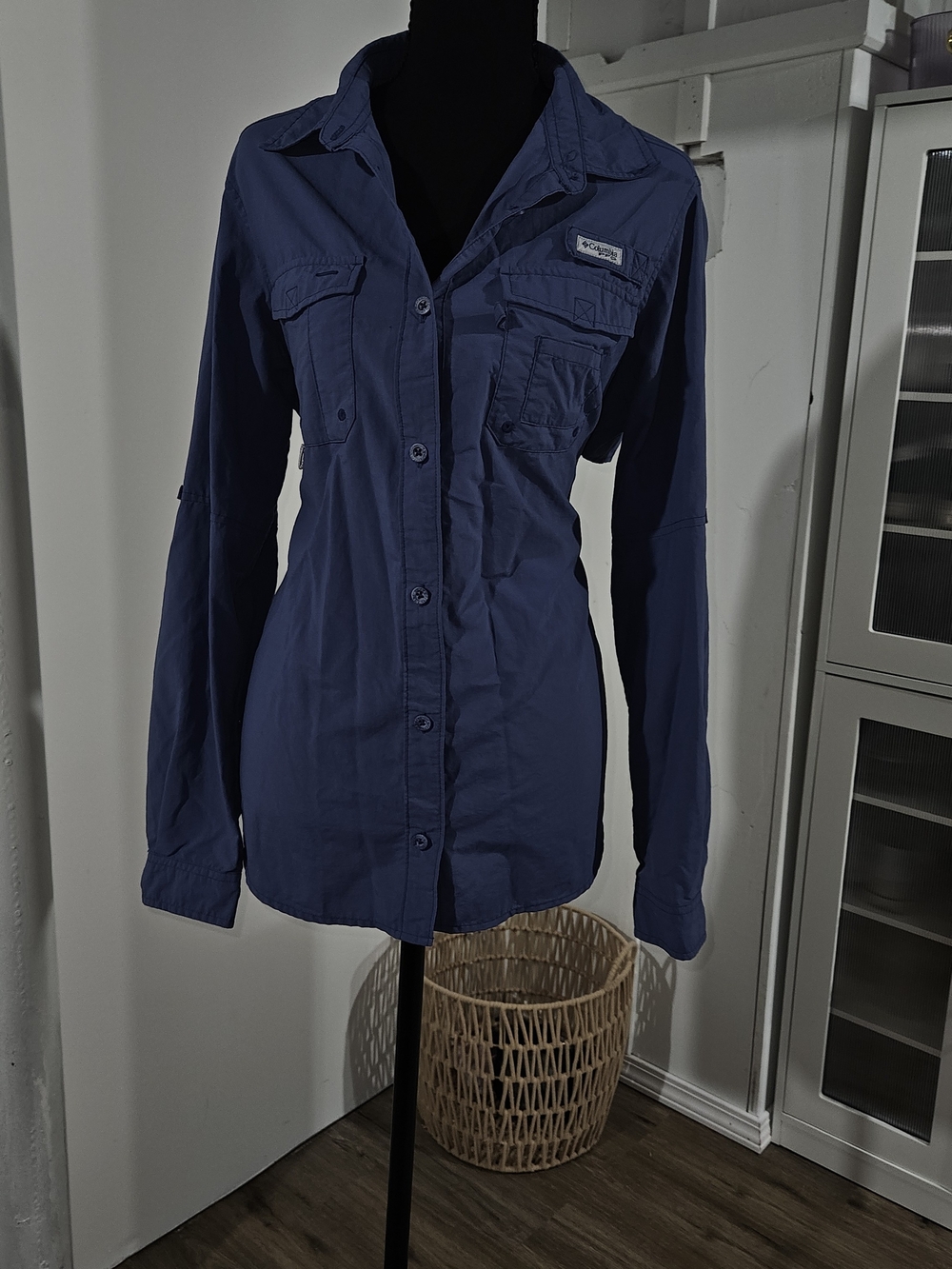 Columbia Women's Navy Blue Utility Button-Front Jacket
